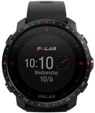 Išmanusis laikrodis Polar Grit X Pro Titan, Titano apvadas su juodu odiniu dirželiu
