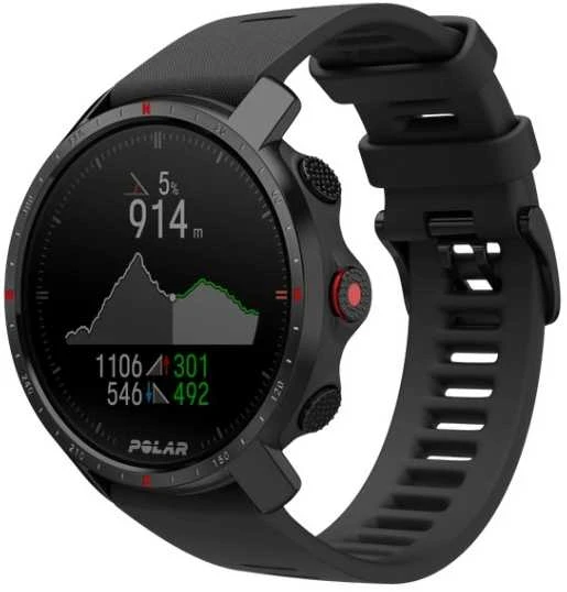 Išmanusis laikrodis Polar Grit X Pro Titan, Titano apvadas su juodu odiniu dirželiu
