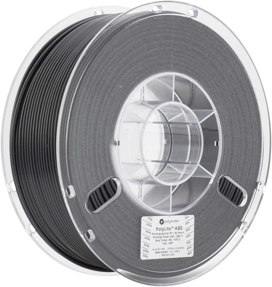 Polmask Polymaker PolyLite ABS - 3kg - 1.75mm - Juodas