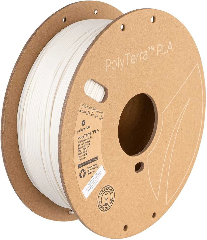 Polymaker PolyTerra PLA - 3kg - 1.75mm - Cotton Baltas