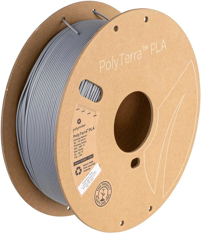 Polmask Polymaker PolyTerra PLA - 1kg - 1.75mm - Fossil Pilkas