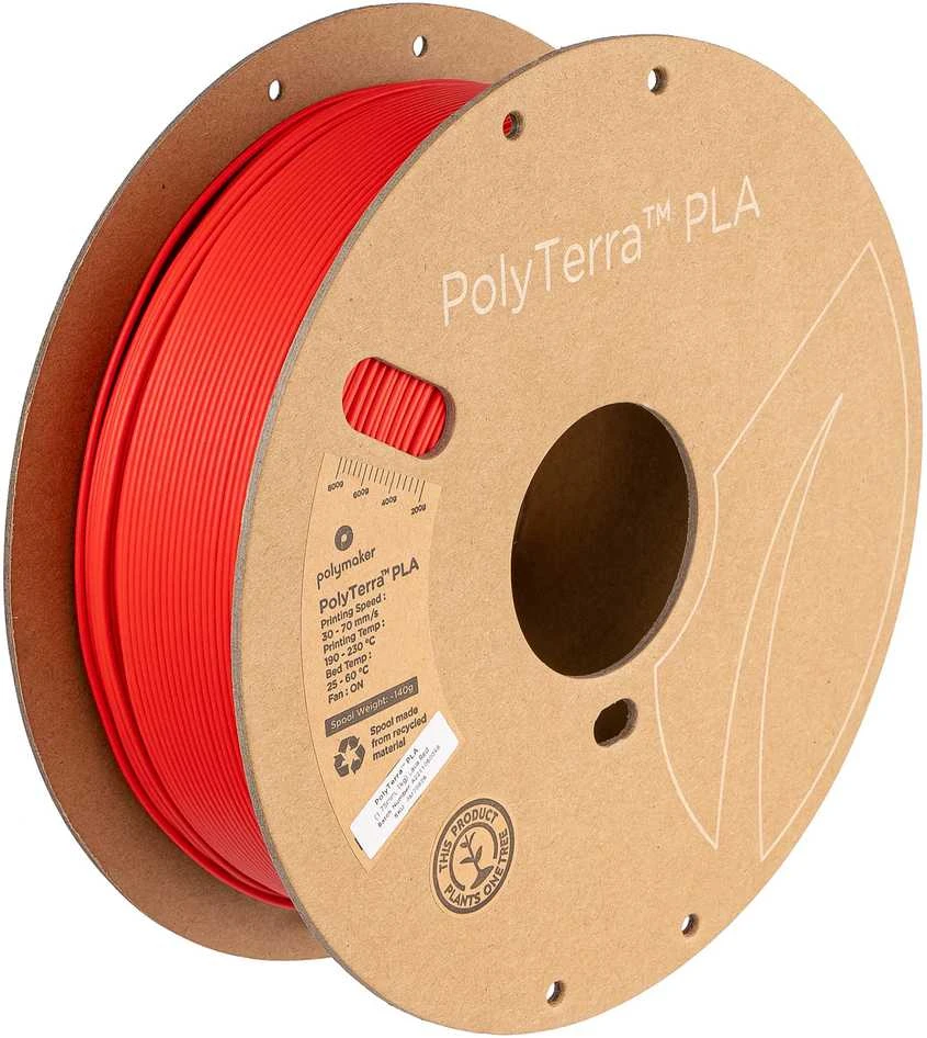 Polmask Polymaker PolyTerra PLA - 1kg - 1.75mm - Lava Raudona