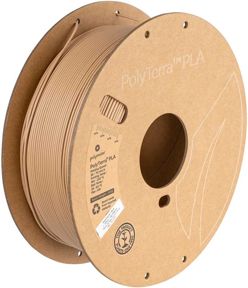 Polmask Polymaker Polimakeris PolyTerra PLA - 1kg - 1,75mm - Žemės riešutas