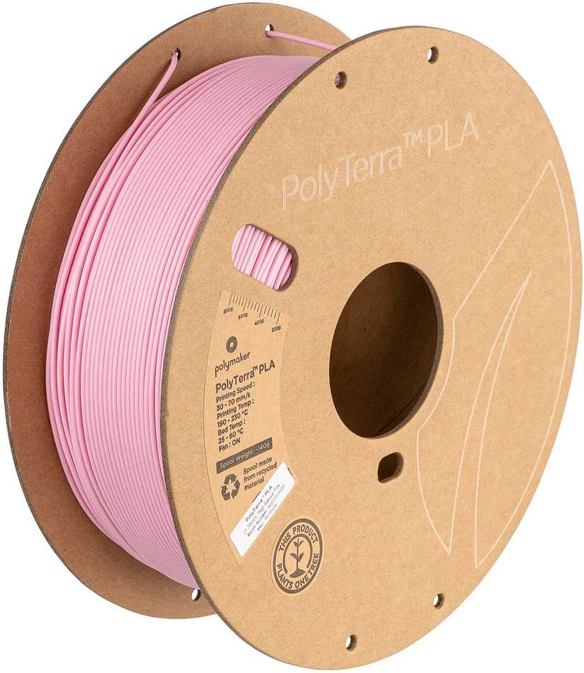 Polmask Polymaker PolyTerra PLA - 1kg - 1.75mm - Sakura Rožinė