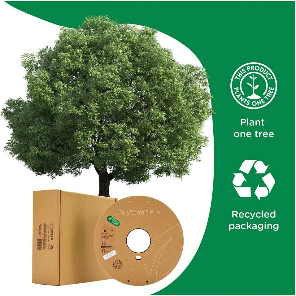 Polmask Polymaker Polimakeris PolyTerra PLA - 1kg - 1,75mm - Medinis rudas