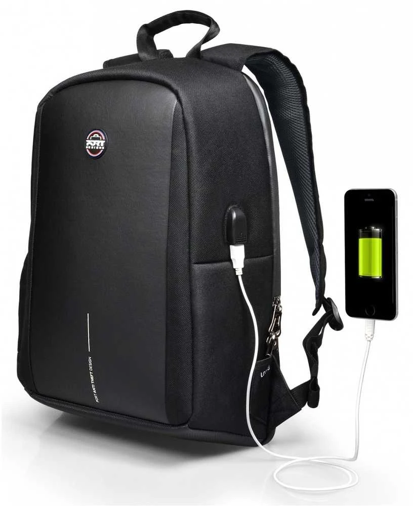 Kuprinė   PORT DESIGNS | ANTI-THEFT | Chicago EVO | Fits iki size 15.6 " | Backpack | Juoda | 13-15.6 " | Petnešėlė
