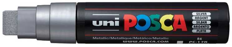 Uni-Ball Uni Marker Do Każdej Powierzchni POSCA PC-17K Sidabrinis