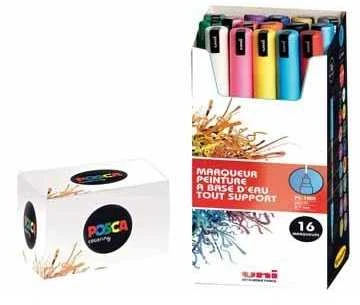 Dėlionė Posca - PC1MR - Ypač plonas rašiklis - Pagrindinės spalvos, 16 vnt.