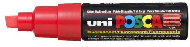 Uni MARKER PLAKATOWY UNI POSCA PC-8K FLUORESCENCYJNY Raudonas