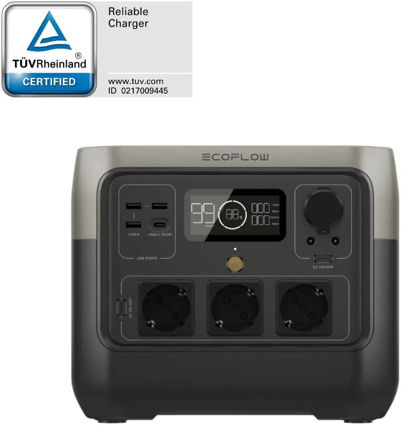 EcoFlow RIVER 2 Pro nešiojamoji elektrinė, 768Wh, 800W, 1600W