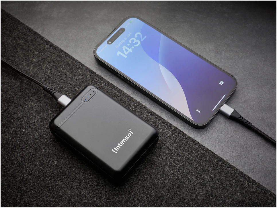 Intenso Powerbank XS10000 juoda 10000 mAh įsk. USB nuo A iki C tipo