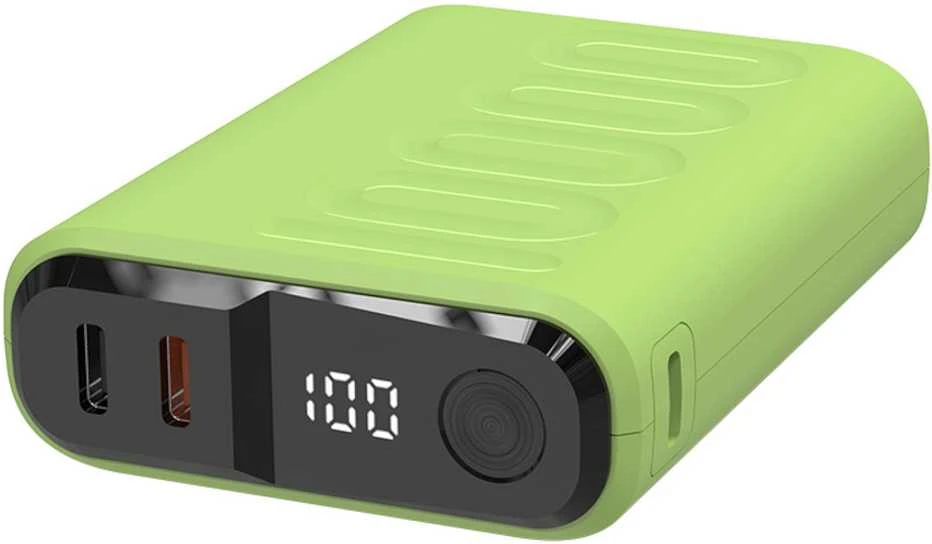 Carruzzo RealPower PB-10000C PD+ 10000 mAh Šviesiai žalia