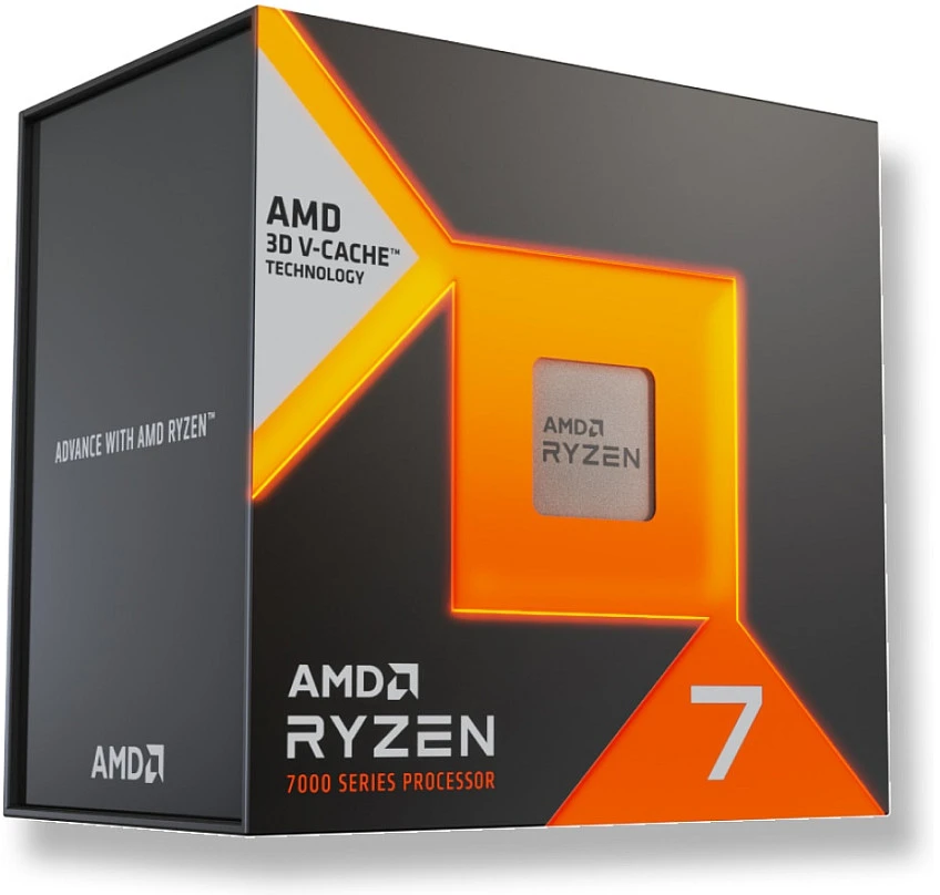 Procesorius AMD procesoriaus stacionarus Ryzen 7 8C/16T 7700X3D (4.5GHz, 104MB, 120W, AM5) dėžutė