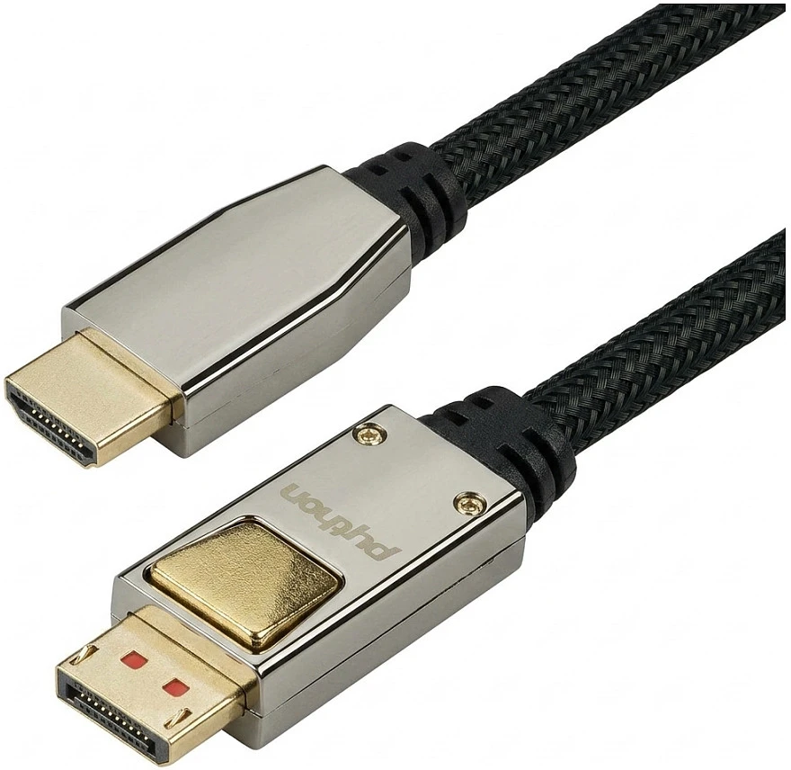 Nezatříděno Kabelis PYTHON DisplayPort 1.4 na HDMI 2.0 3 m Juodas (GC-M0218)