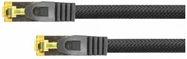 Python Patchkabel mit Cat.7 Rohkabel S/FTP PiMF halogenfrei 0,5m juodas
