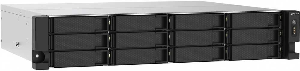 QNAP TS-1273AU-RP-8G NAS/storage serveris Rack (2U) Ryzen Embedded V1500B 8 GB DDR4 0 TB QNAP QTS Aliuminio, Juodas