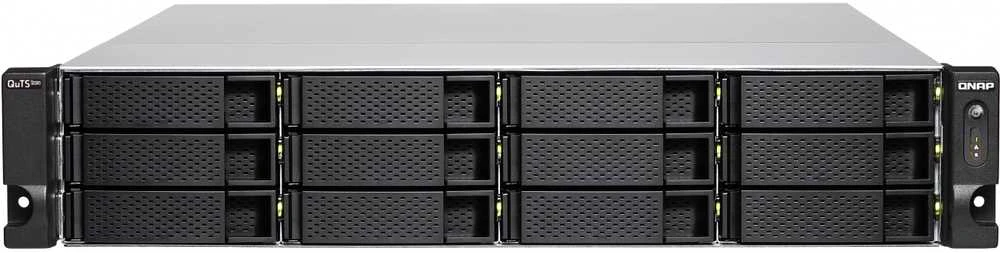 Serveris QNAP | 18-bay 2U NAS | TS-h1886XU-RP-R2-D1622-32G | Iki 18 HDD/SSD Hot-Swap | Intel Xeon | Xeon D-1622 Quad-Core | Procesoriaus dažnis 2,6 GHz | 32 GB | DDR4