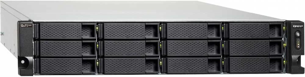 Serveris QNAP | 18-bay 2U NAS | TS-h1886XU-RP-R2-D1622-32G | Iki 18 HDD/SSD Hot-Swap | Intel Xeon | Xeon D-1622 Quad-Core | Procesoriaus dažnis 2,6 GHz | 32 GB | DDR4