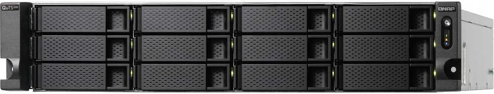 Serveris QNAP | 18-bay 2U NAS | TS-h1886XU-RP-R2-D1622-32G | Iki 18 HDD/SSD Hot-Swap | Intel Xeon | Xeon D-1622 Quad-Core | Procesoriaus dažnis 2,6 GHz | 32 GB | DDR4