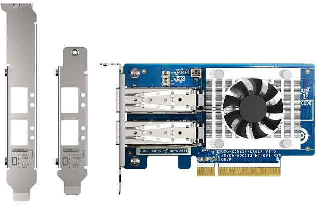Port QNAP QXG-25G2SF-CX6 dviejų prievadų SFP28 25GB