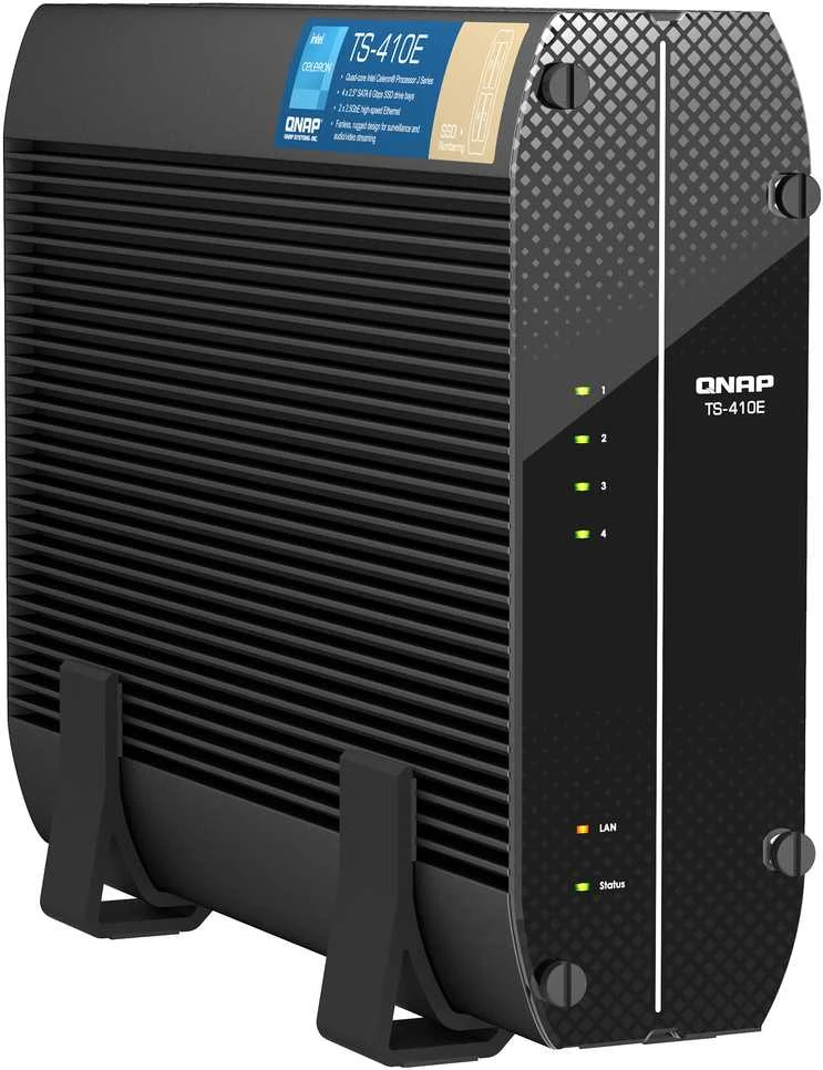 Serveris QNAP TS-410E NAS Tower Ethernet LAN Juodas J6412