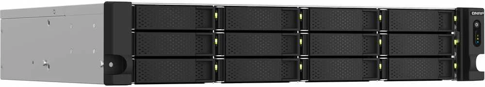 Serveris QNAP TS-1264U-RP NAS Rack (2U) Ethernet LAN Aliuminio, Juodas