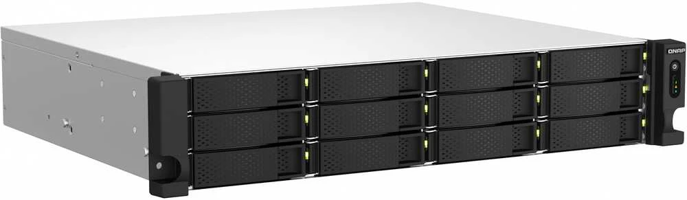 Serveris QNAP TS-1264U-RP NAS Rack (2U) Ethernet LAN Aliuminio, Juodas