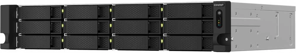 Serveris QNAP TS-1264U-RP NAS Rack (2U) Ethernet LAN Aliuminio, Juodas