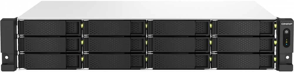 Serveris QNAP TS-1264U-RP NAS Rack (2U) Ethernet LAN Aliuminio, Juodas