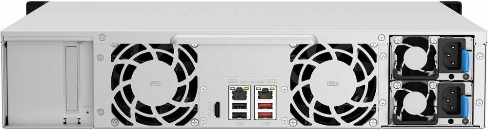 Serveris QNAP TS-1264U-RP NAS Rack (2U) Ethernet LAN Aliuminio, Juodas