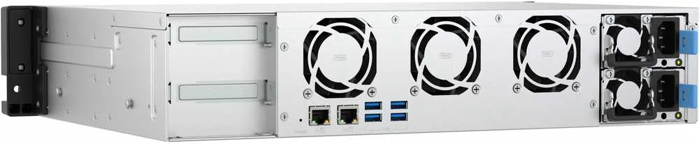 Serveris Qnap TS-855eU-RP-8G, 2U, 8 x 2,5"/3,5" SATA, Intel Atom C5125 8C/8T, 8 GB SODIMM DDR4 (maks. 64 GB), 2 x 2,5 GbEReduntinis maitinimo blokas