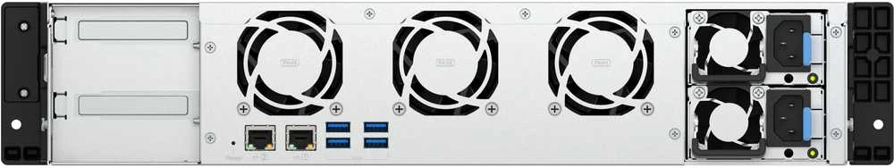 Serveris Qnap TS-855eU-RP-8G, 2U, 8 x 2,5"/3,5" SATA, Intel Atom C5125 8C/8T, 8 GB SODIMM DDR4 (maks. 64 GB), 2 x 2,5 GbEReduntinis maitinimo blokas