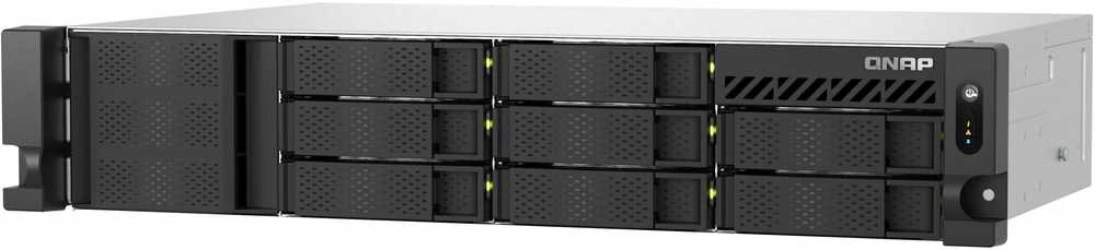 Serveris Qnap TS-855eU-RP-8G, 2U, 8 x 2,5"/3,5" SATA, Intel Atom C5125 8C/8T, 8 GB SODIMM DDR4 (maks. 64 GB), 2 x 2,5 GbEReduntinis maitinimo blokas