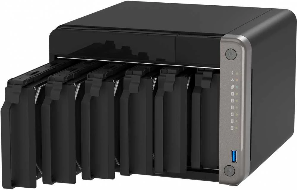 QNAP TS-AI642-8G NAS/saugojimo serveris Tower Ethernet LAN Juodas Cortex-A76