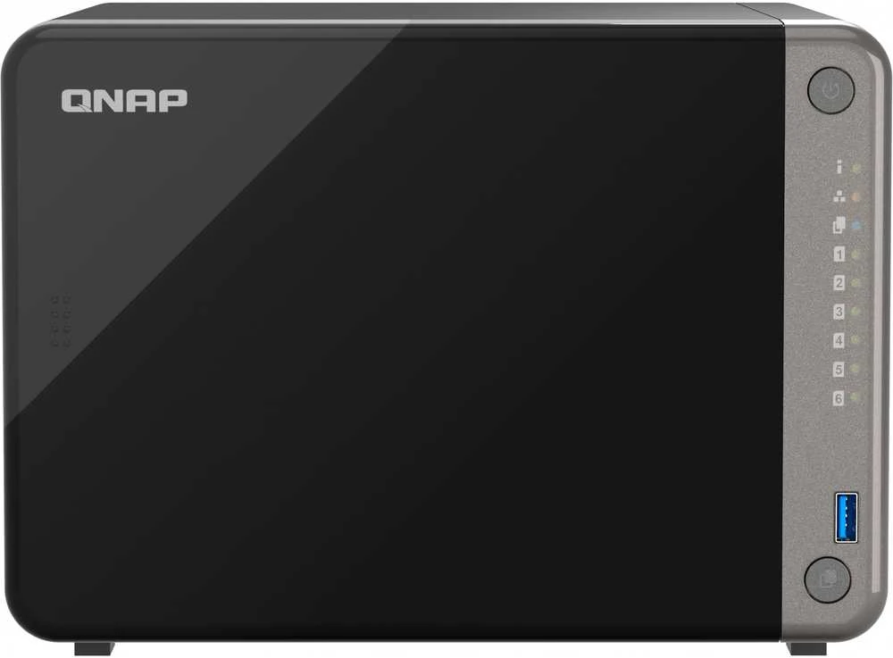 QNAP TS-AI642-8G NAS/saugojimo serveris Tower Ethernet LAN Juodas Cortex-A76