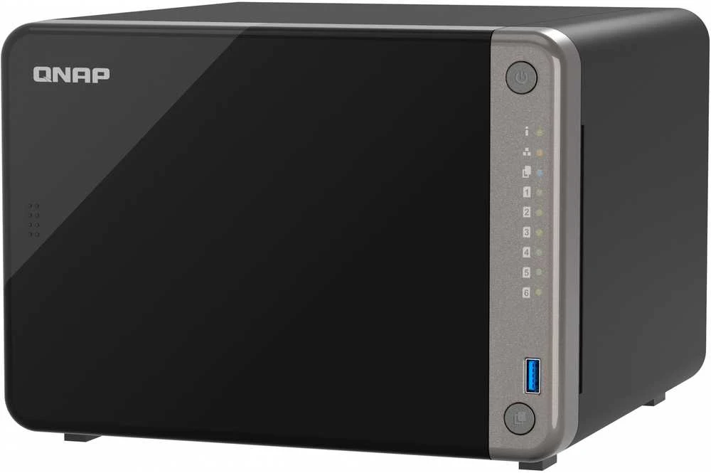 QNAP TS-AI642-8G NAS/saugojimo serveris Tower Ethernet LAN Juodas Cortex-A76
