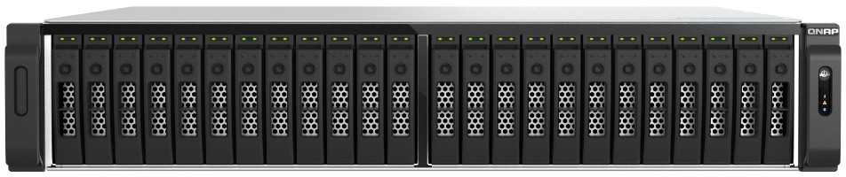 Serveris Qnap TS-h3077AFU-R5-32G, 2U, 30 x 2,5" SATA, AMD Ryzen Pro 7645 6/12, 32 GB UDIMM DDR5 ne ECC (maks. 128 GB), 2 x 2,5 GbSU + 2 b5WE, 10