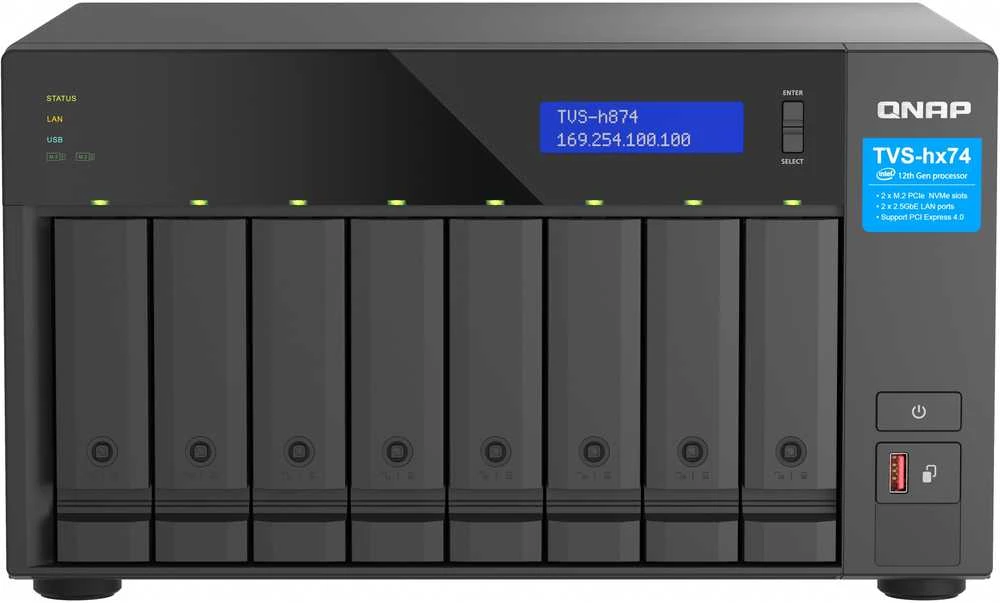 „Qnap TVS-h874T“ failų serveris (TVS-h874T-i7-32G)