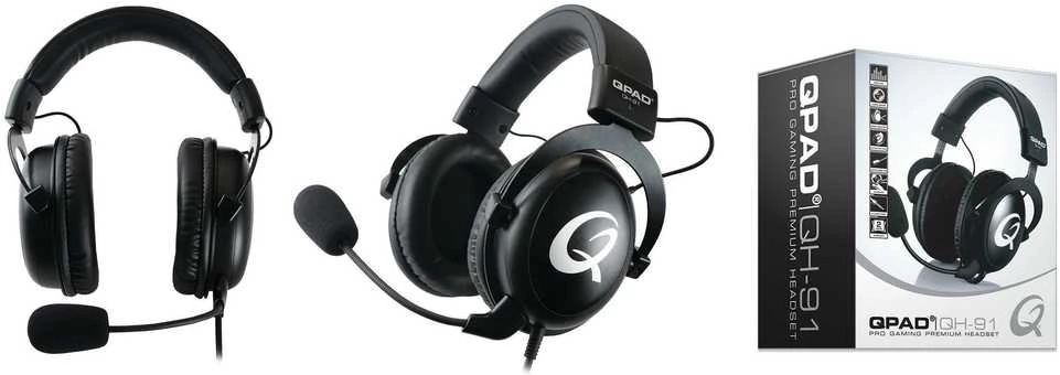 Qpad QH-91 RGB Stereo Žaidimų ausinės juodas