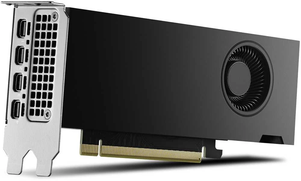 PNY NVIDIA 2000 Ada 16 GB LowProfile OEM versija PCI-Express x16 Gen 4.0, dvigubas lizdas, 16 GB GDDR6 ECC 128 bitų, HDCP 2.2 ir HDMI 2.0 palaikymas su opt. Adapteris 4x Mini DP 1.4a 1x LP laikiklis
