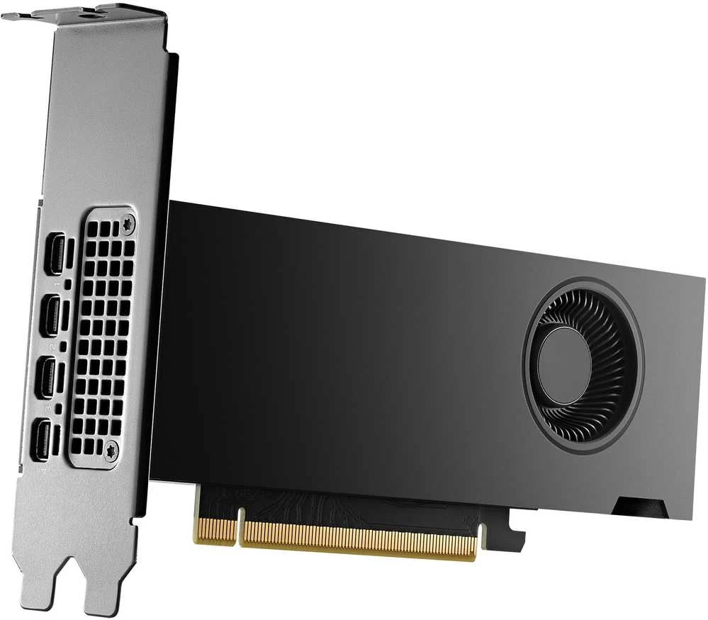 PNY NVIDIA 2000 Ada 16 GB LowProfile OEM versija PCI-Express x16 Gen 4.0, dvigubas lizdas, 16 GB GDDR6 ECC 128 bitų, HDCP 2.2 ir HDMI 2.0 palaikymas su opt. Adapteris 4x Mini DP 1.4a 1x LP laikiklis