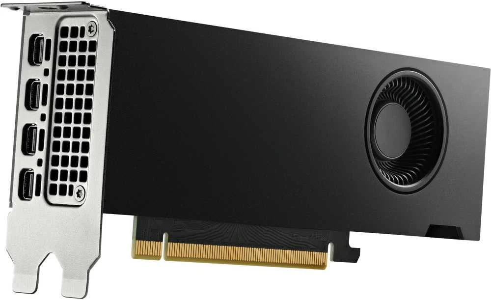 PNY PCI-Express x16 Gen 4.0, dvigubas lizdas, 20 GB GDDR6 160 bitų, HDCP 2.2, HEVC ir HDMI 2.0 palaikymas su opt. Adapteris, 4x Mini DP 1.4a, 1x LP laikiklis, OEM versija