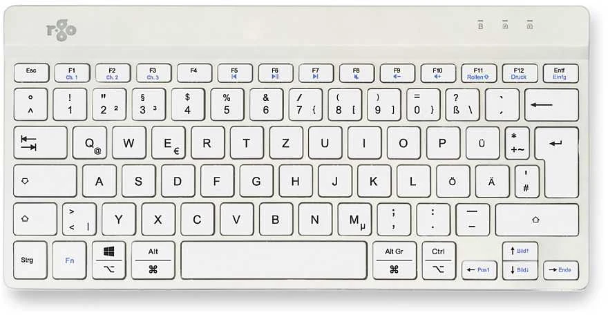 R Go Tools R-GO COMPACT BREAK ERGONOMIŠKAS - Klaviatūra QWERTZ (DE) BLUETOOTH W