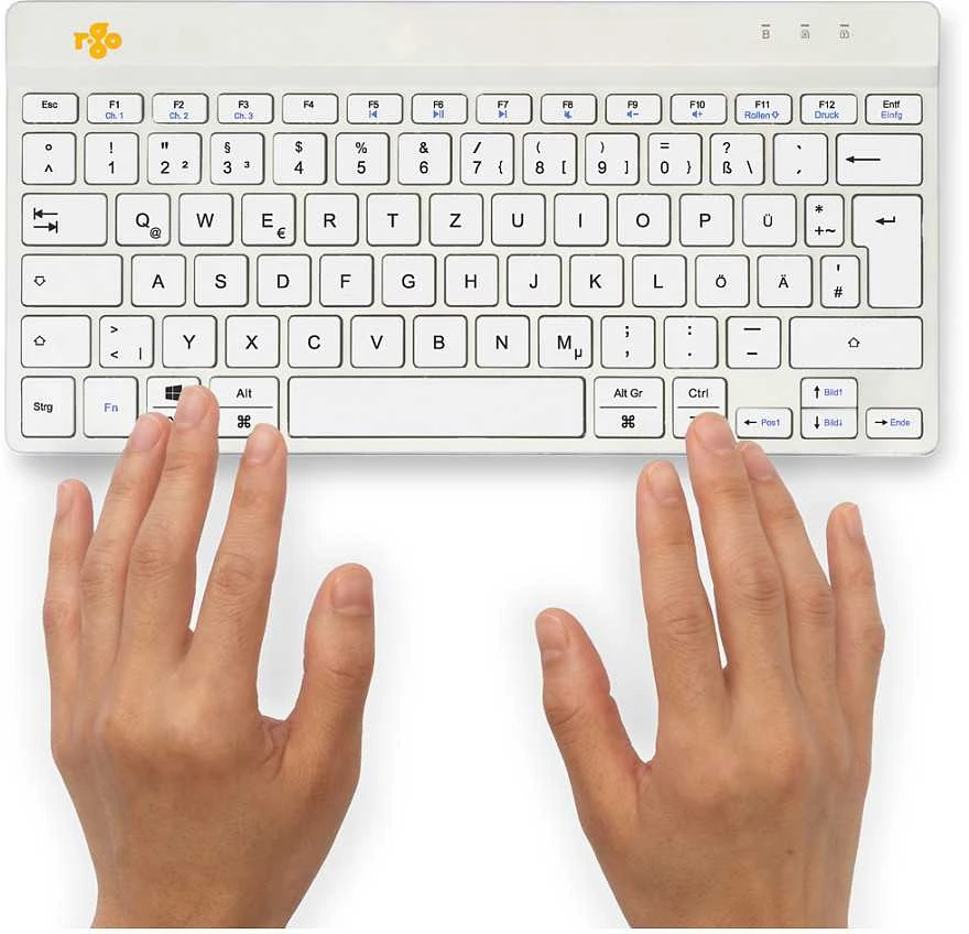 R Go Tools R-GO COMPACT BREAK ERGONOMIŠKAS - Klaviatūra QWERTZ (DE) BLUETOOTH W