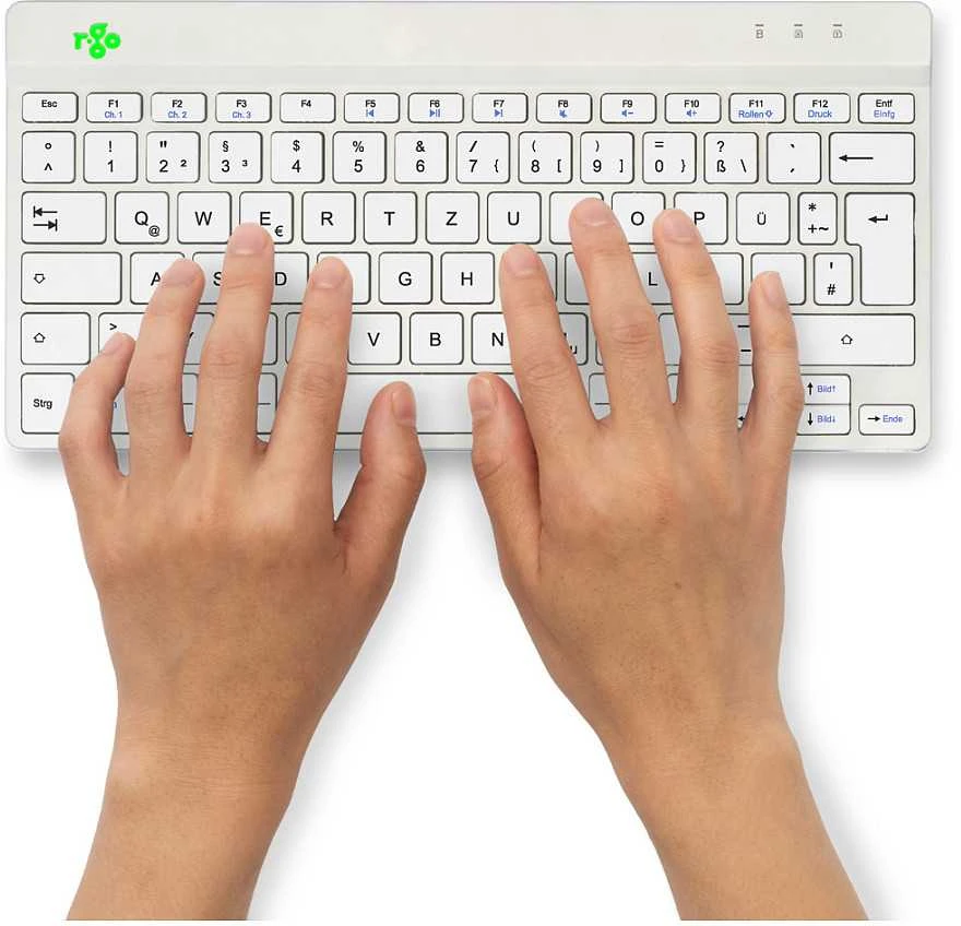 R Go Tools R-GO COMPACT BREAK ERGONOMIŠKAS - Klaviatūra QWERTZ (DE) BLUETOOTH W