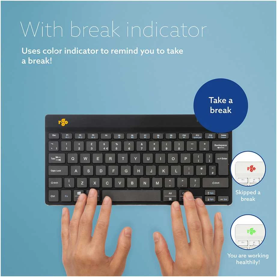 R Go Tools R-GO COMPACT BREAK ERGONOMIŠKAS - Klaviatūra QWERTZ (DE) BLUETOOTH B