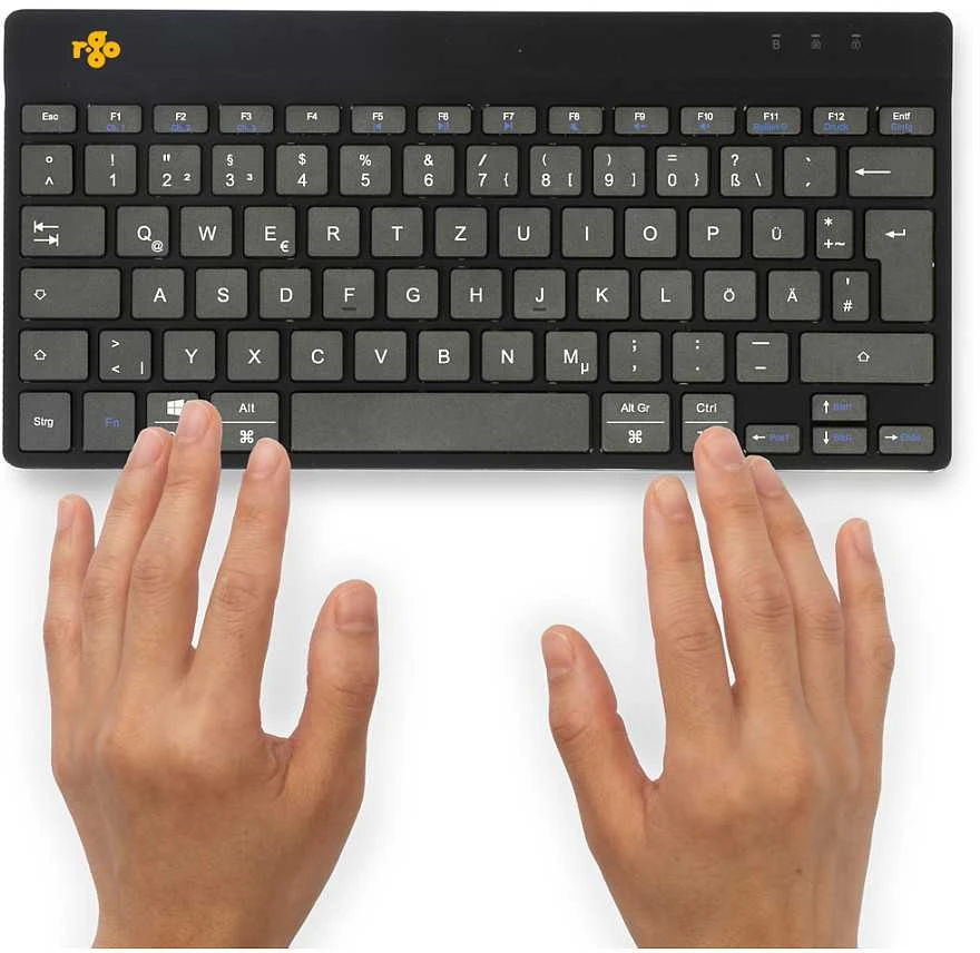 R Go Tools R-GO COMPACT BREAK ERGONOMIŠKAS - Klaviatūra QWERTZ (DE) BLUETOOTH B