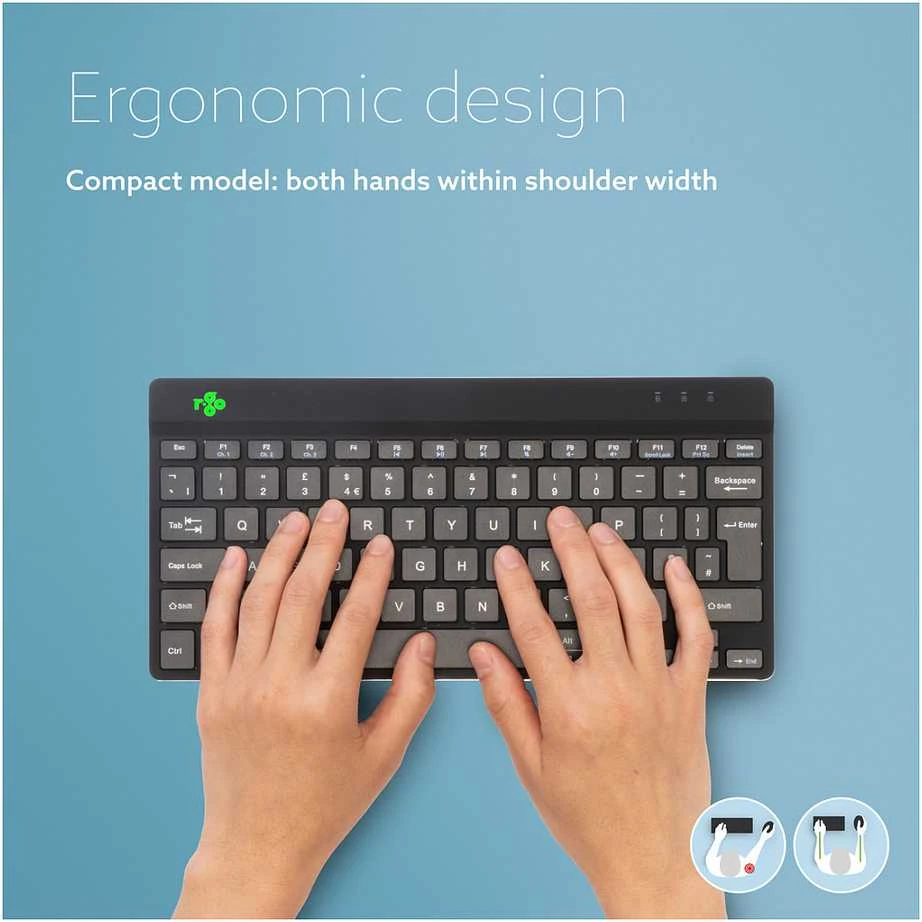 R Go Tools R-GO COMPACT BREAK ERGONOMIŠKAS - Klaviatūra QWERTZ (DE) BLUETOOTH B