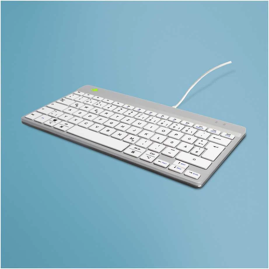 R Go Tools R-GO COMPACT BREAK ERGONOMIC - Klaviatūra QWERTZ (DE) su laidu Baltas