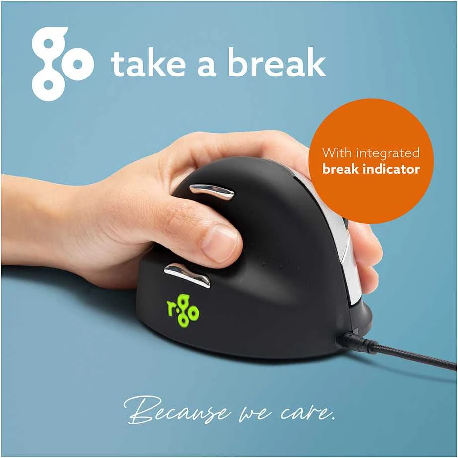 R Go Tools ERGONOMIC Pelė MEDIUM - HAND165-185MM LEFT-HANDED su laidu